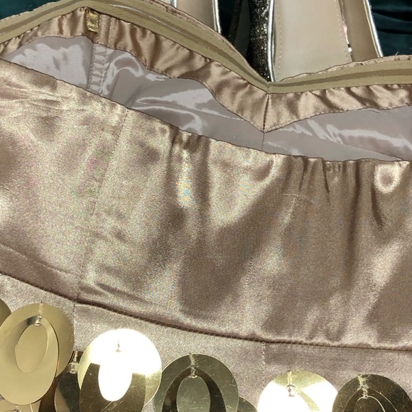 Express Gold Sequin Cocktail Dress Sz 6 NWT - Picture 4 of 6